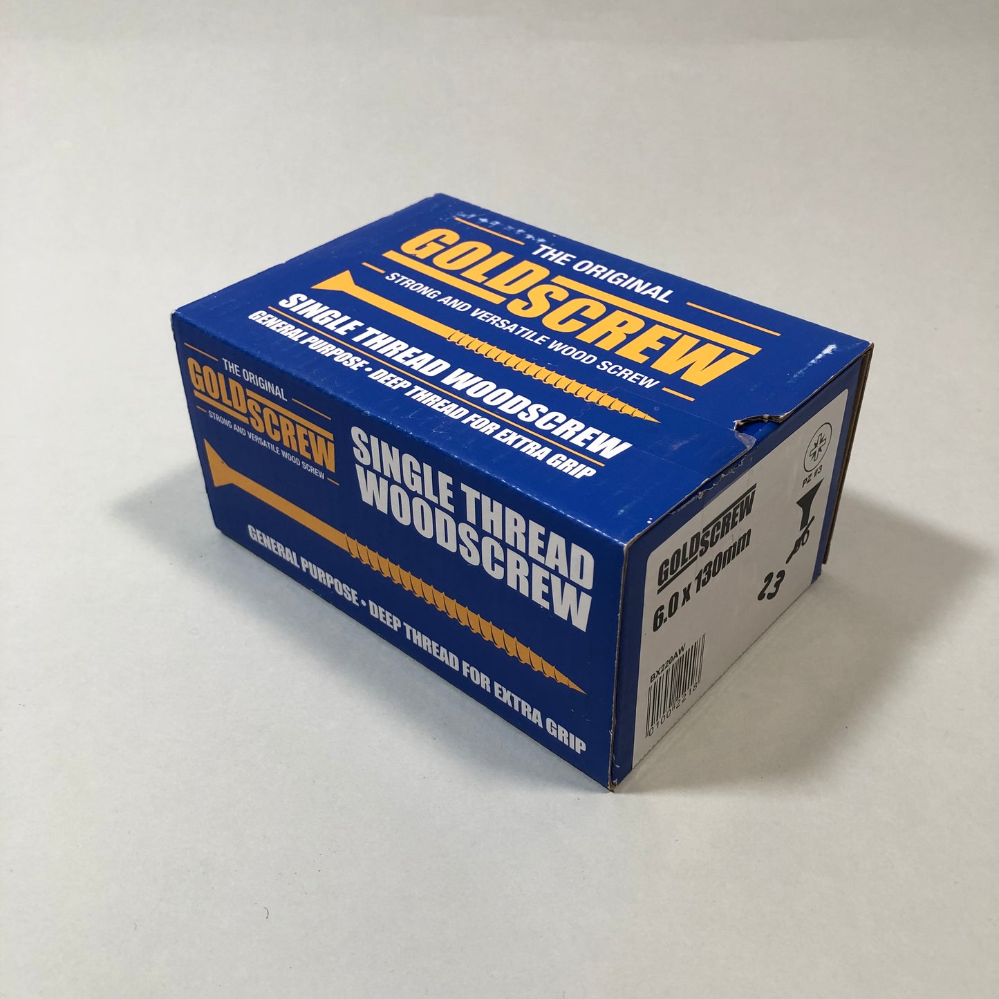 Goldscrew PZ Double-Countersunk Thread Cutting Multipurpose Screws 6mm x 130mm 23 pack