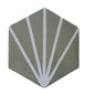Green and White Hexagonal Tile