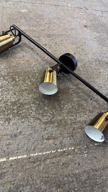 Ceiling Light 3 x Brass lamp